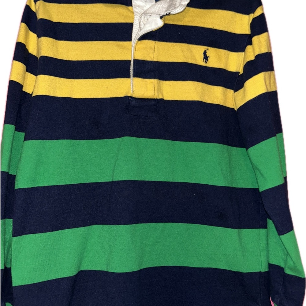 Polo by Ralph Lauren Kids Striped Jersey - Yellow, Green, and Navy